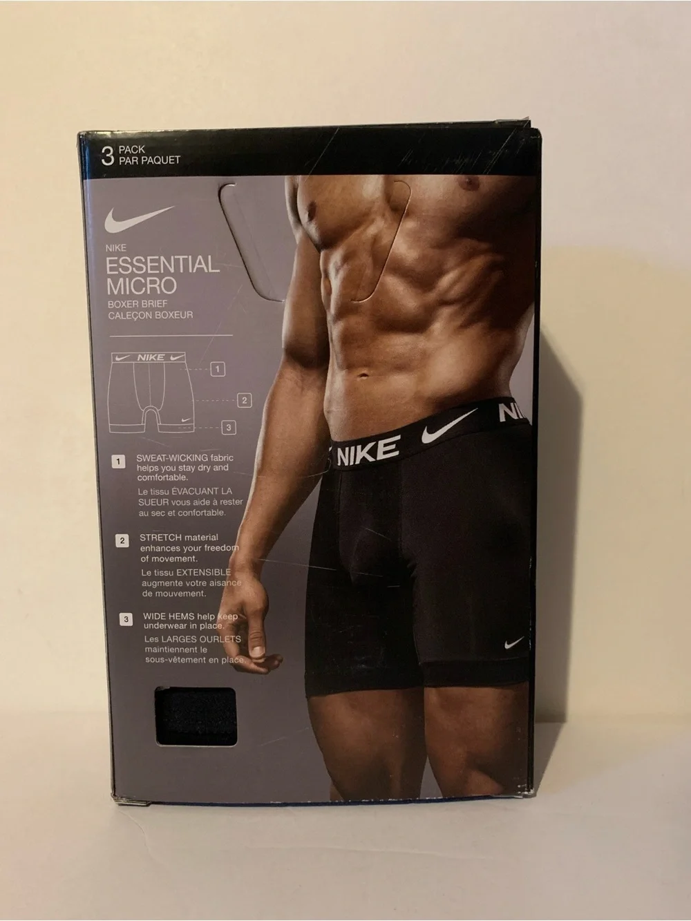 NIB. NIKE Men’s Dri-Fit 3 Pack Stretch Boxer Briefs